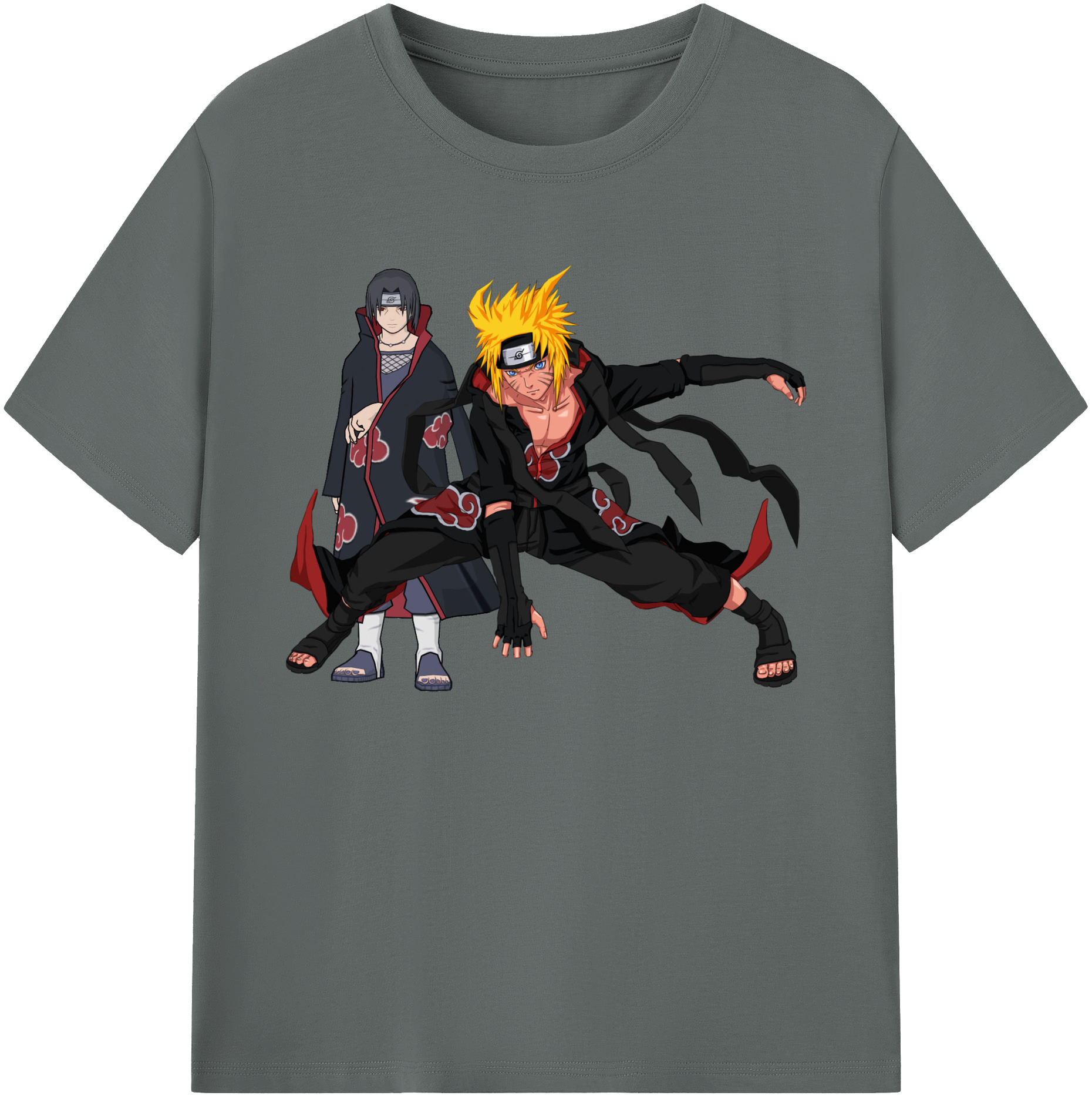 （画像用） NARUTO -ナルト- うずまき ナルト Uzumaki Naruto 綿100％ メンズ半袖Tシャツ｜肌触りやわらか＆通気性